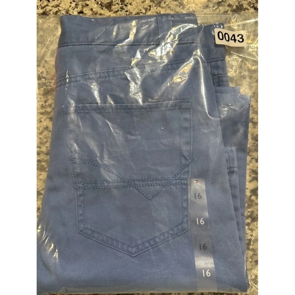New Tommy Hilfiger Boy's Slim Size 16 Blue 100% Cotton Pants/Jeans Retail‎ $44